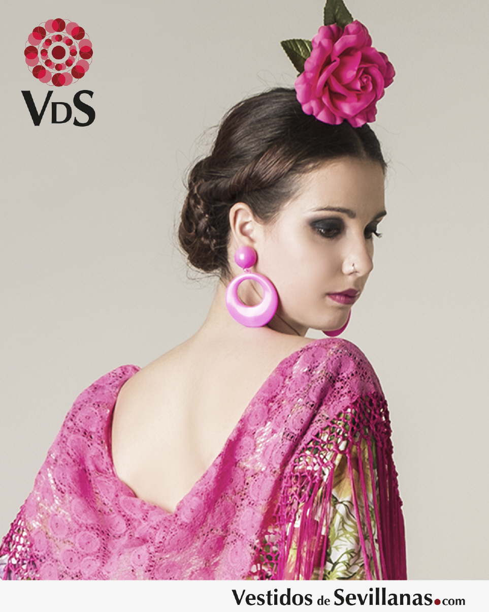 Pendientes rosas flamenca