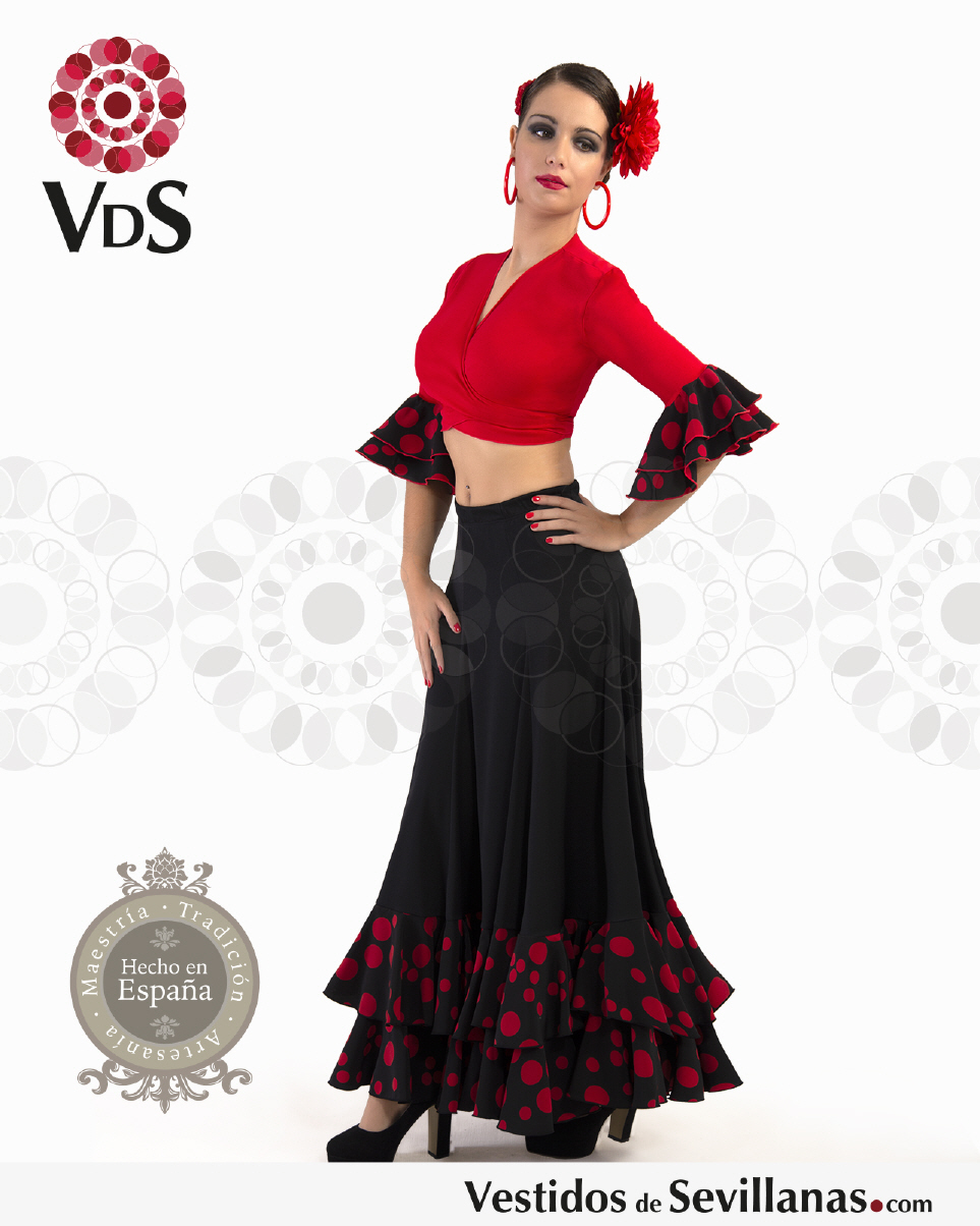 Faldas con lunares rojos
