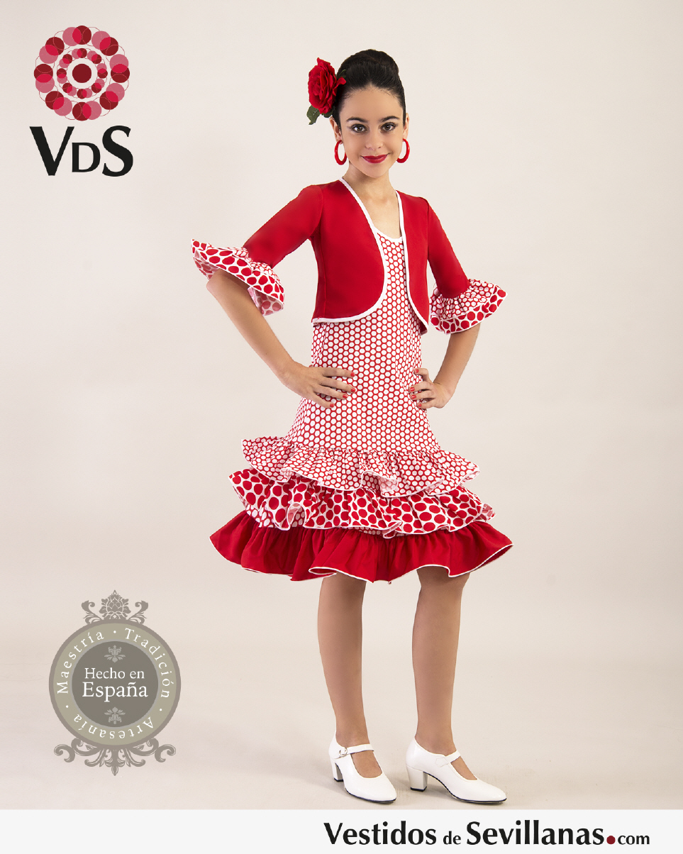 Traje de flamenca rojo