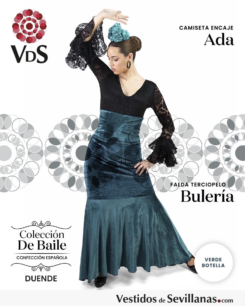 Falda BULER&Iacute;A talle alto - Terciopelo el&aacute;stico_3col