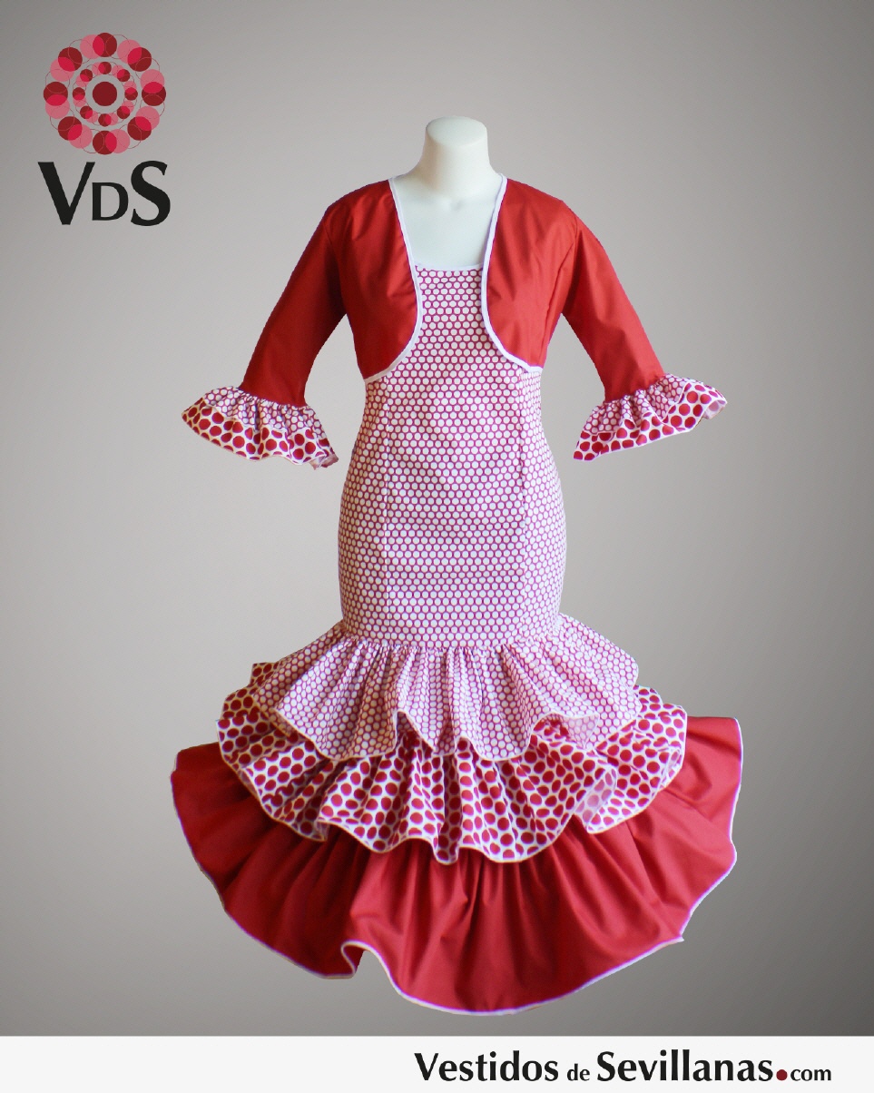 Traje de Flamenca mujer M&Aacute;LAGA (Largo) T.50_3col
