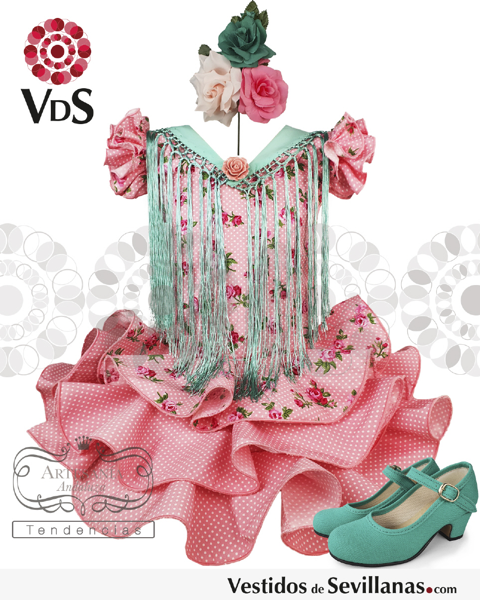 Traje flamenca corto Ni&ntilde;a