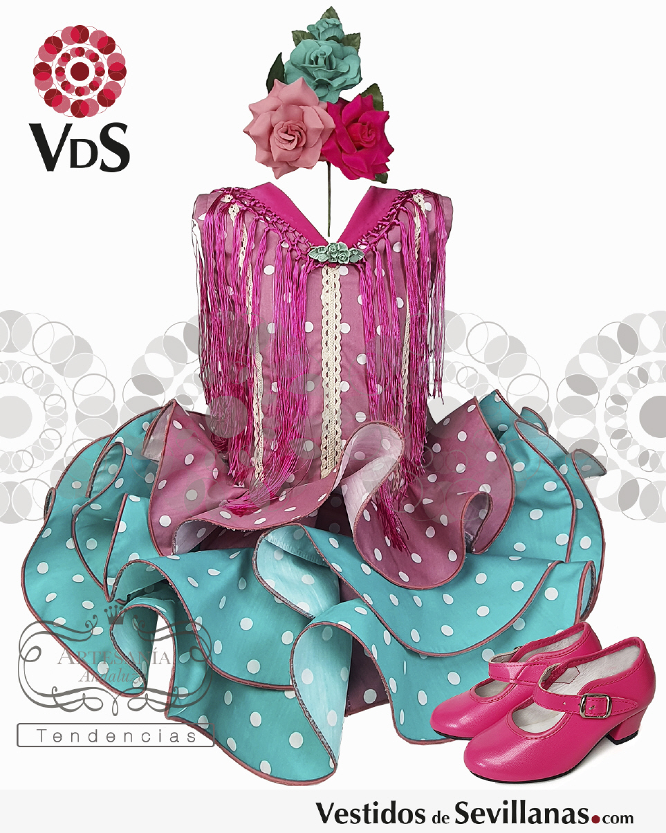 TRajes de flamenca cortos para ni&ntilde;as