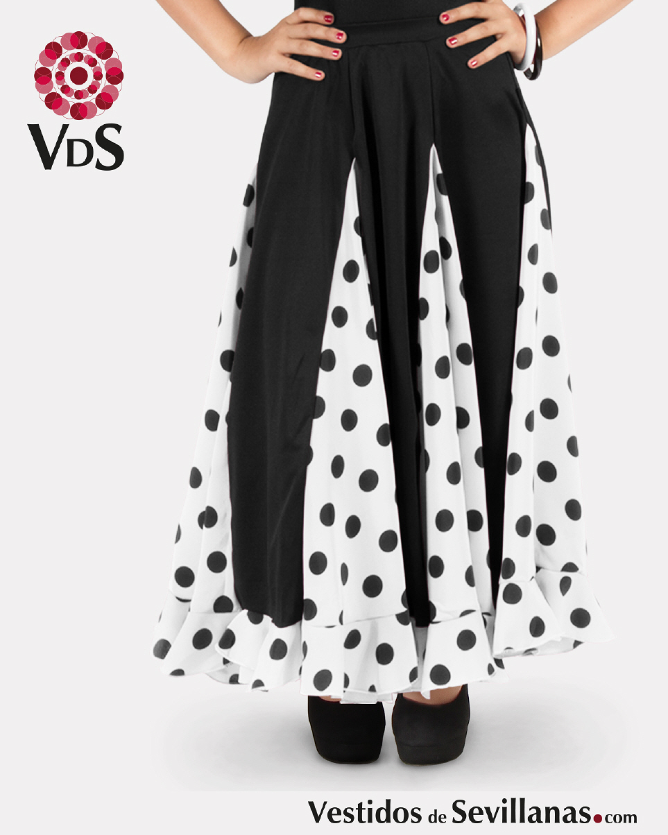 Falda baile flamenco con lunares