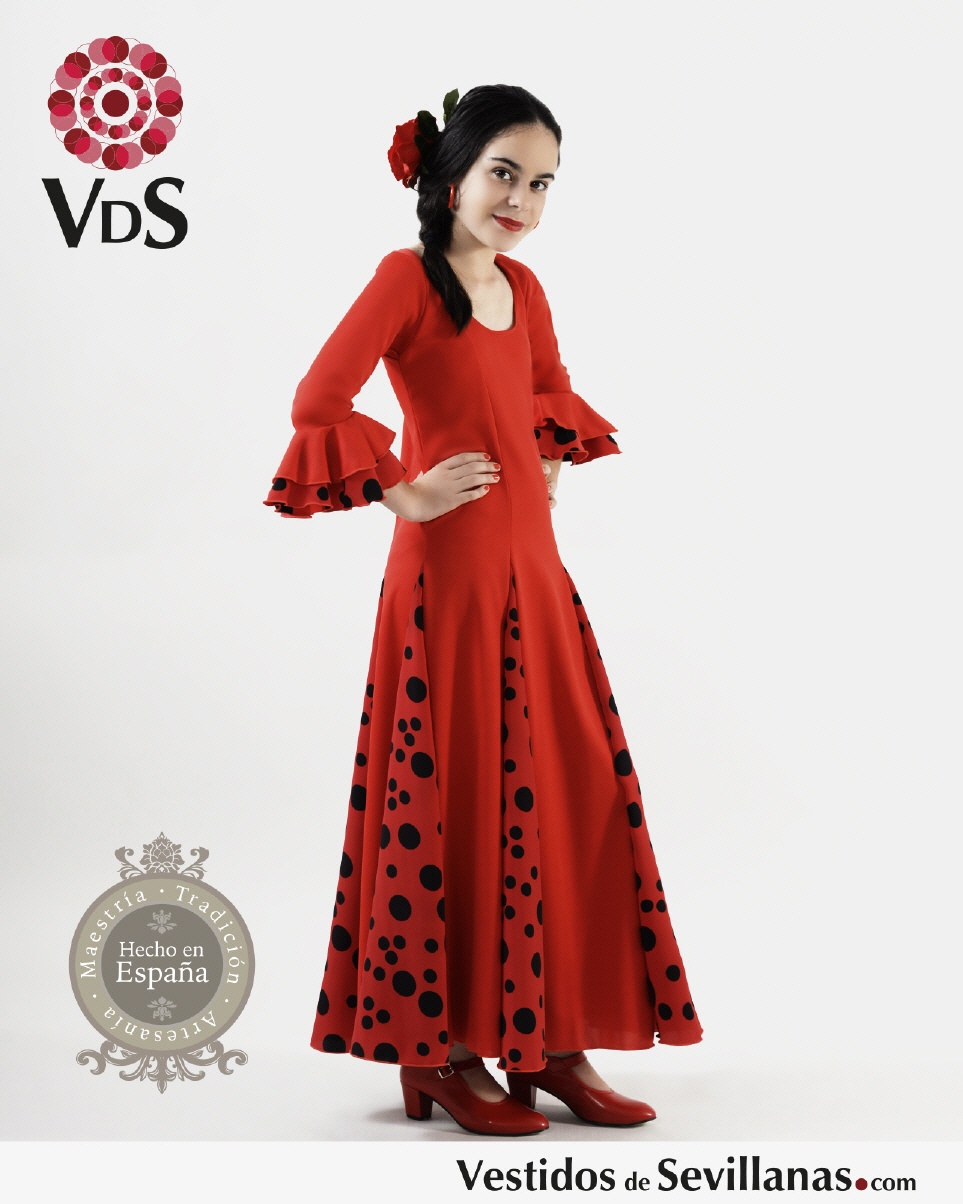 Traje de baile Ni&ntilde;a BARAS con Manga_3col