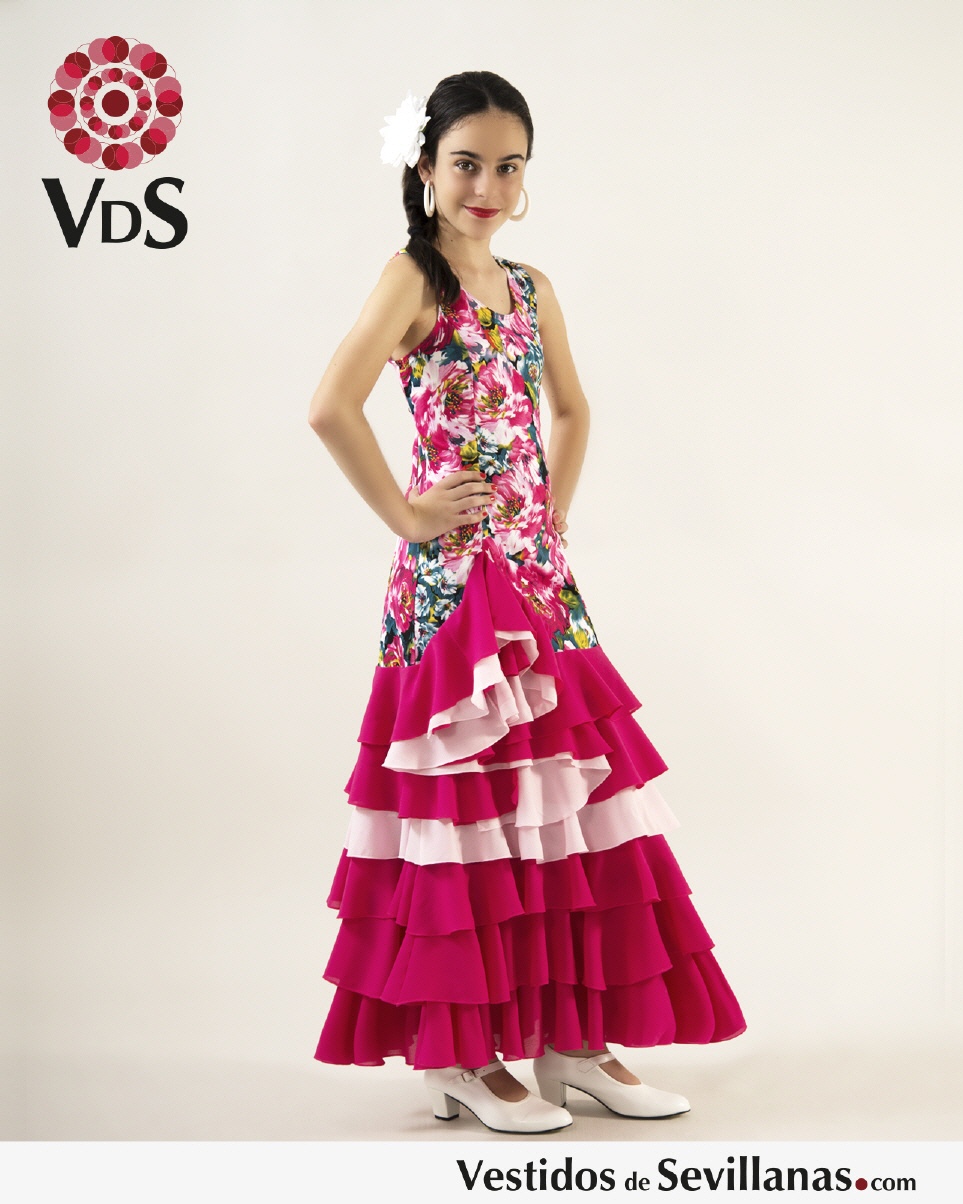Traje de baile Ni&ntilde;a CANTE (6Volantes)_3col